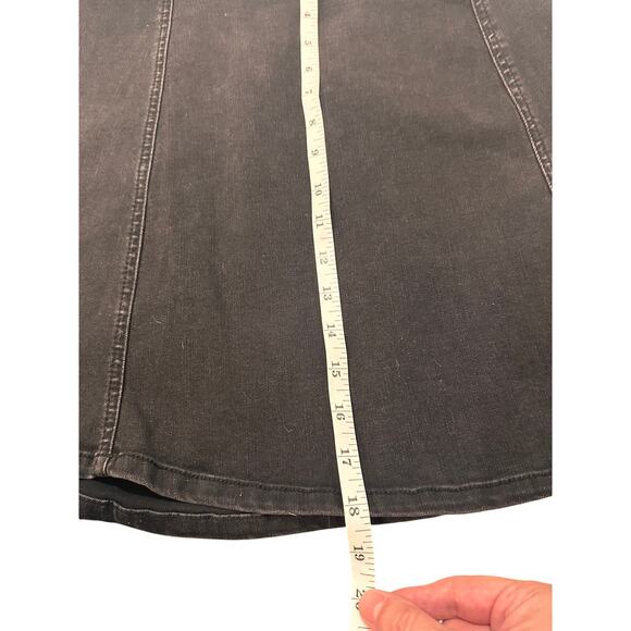 1. State A-Line Black Wash Denim Mini Skirt, size 32 - Picture 5 of 8